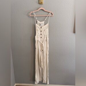 BDG Urban Outfitters Ivory Button Front Jumpsuit L
